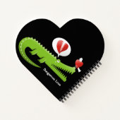 Alligator in Love Notitieboek (Achterkant)