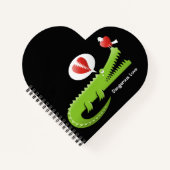 Alligator in Love Notitieboek (Voorkant)