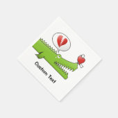 Alligator in Love Paper Napkins Servet (Hoek)