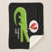Alligator in Love Sherpa Deken (Voorkant)