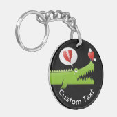 Alligator in Love Sleutelhanger (Voorkant Links)