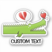 Alligator in Love Sticker (Voorkant)