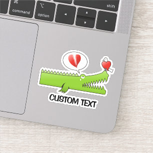 Alligator in Love Sticker