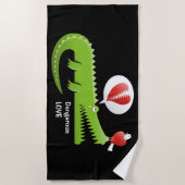 Alligator in Love Strandlaken (Voorkant)