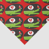 Alligator in Love Tissuepapier (Detail)