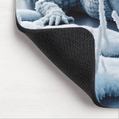 alligator in moeras met sneeuw muismat (Hoek)