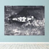 Alligator in Mysterieuze Wateren Canvas Afdruk (Insitu (Houten vloer))