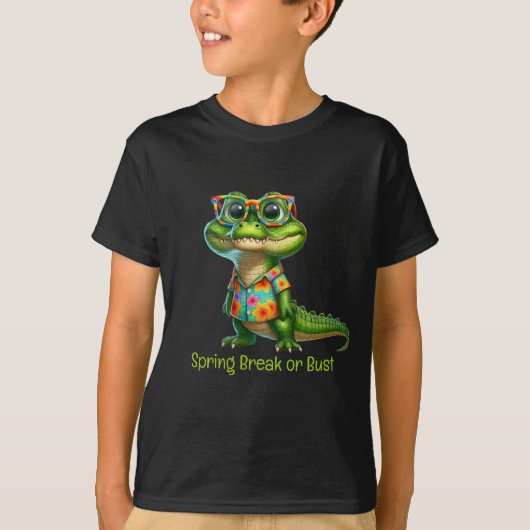 Alligator in tropisch Shirt (Voorkant)