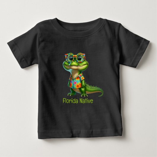 Alligator in tropisch Shirt (Voorkant)