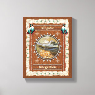 Alligator Integratie Energie Canvas Afdruk