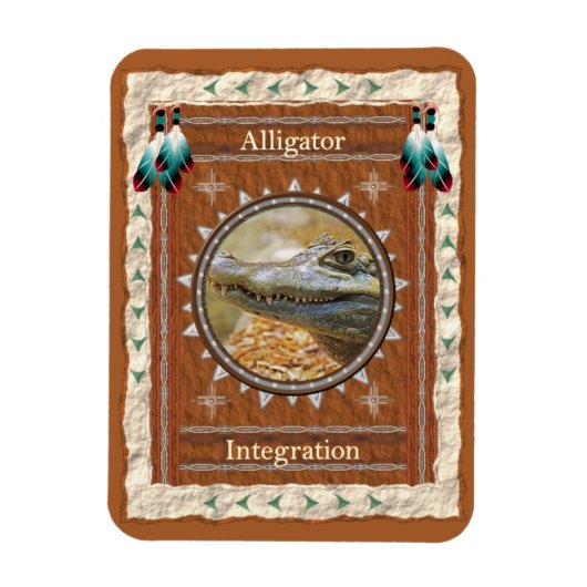 Alligator-integratie - Vinyl Flexi-magneet Magneet (Verticaal)