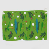 Alligator Invasion on Golf Course Golf Towel Golfhanddoek (Horizontaal)