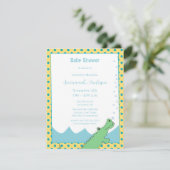 Alligator Jongens Baby Shower Uitnodigingen (Staand voorkant)