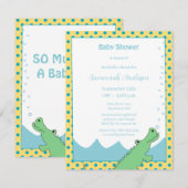 Alligator Jongens Baby Shower Uitnodigingen (Voorkant / Achterkant)