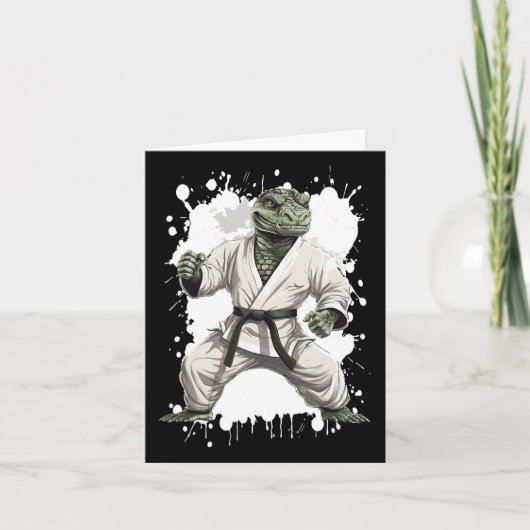 Alligator Karate Dierenvechter Judo Kaart (Voorkant)