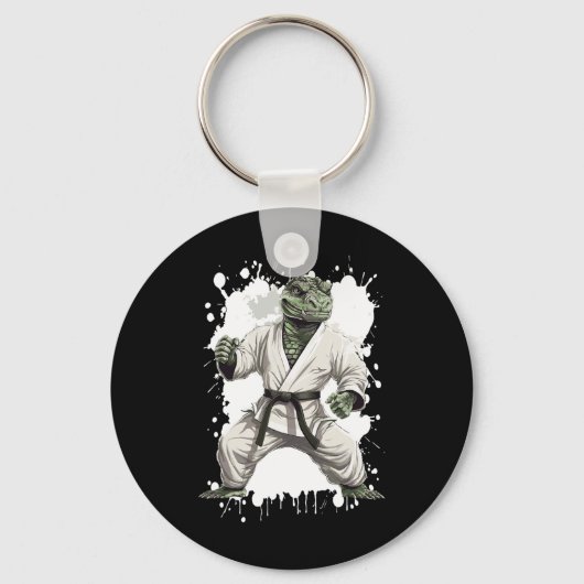 Alligator Karate Dierenvechter Judo Sleutelhanger (Voorkant)