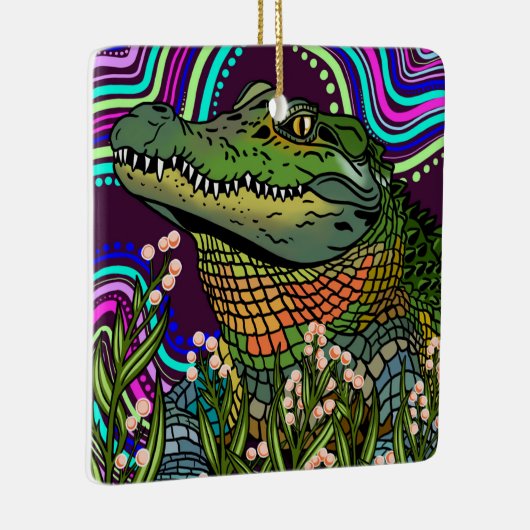 alligator keramisch Ornament (Rechts)