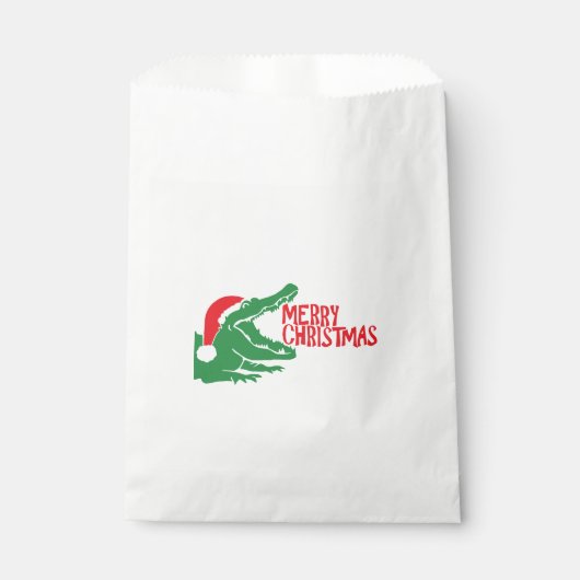 Alligator kerst gunsttas bedankzakje (Voorkant)