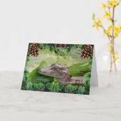 Alligator Kerst Kaart (Gele Bloem)
