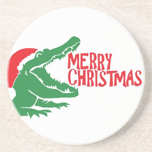 Alligator kerst onderzetter (Voorkant)