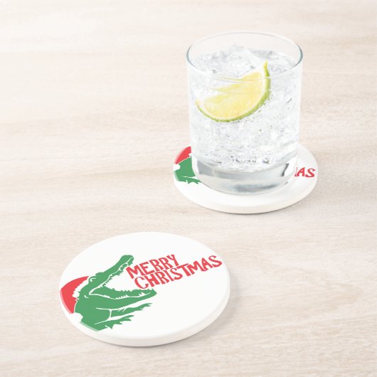 Alligator kerst onderzetter (Zijkant)