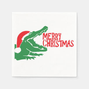 Alligator kerst papier voor kerstluiers servet