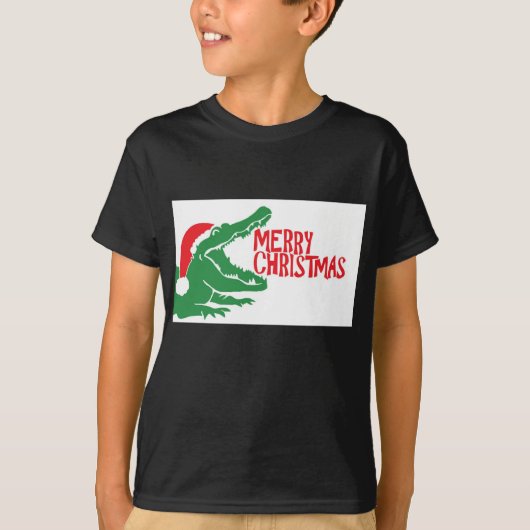 Alligator kerst T-shirt (Voorkant)