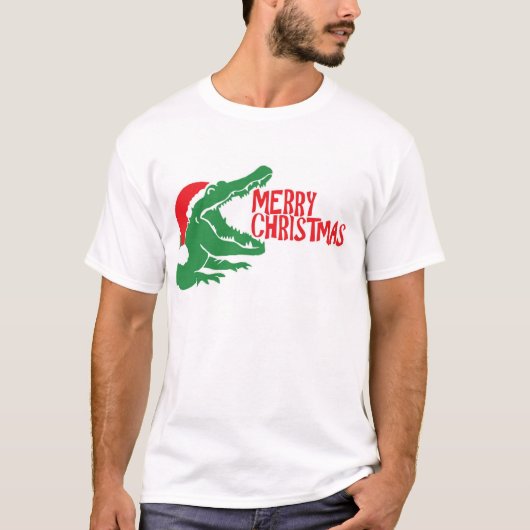 Alligator kerst T-shirt (Voorkant)