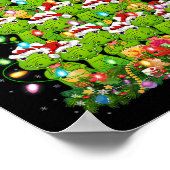 Alligator Kerstboom verlichting Santa Alligator Ch Poster (Hoek)