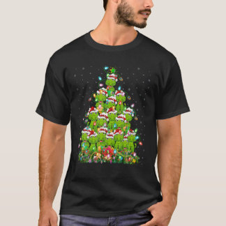 Alligator Kerstboom verlichting Santa Alligator Ch T-shirt
