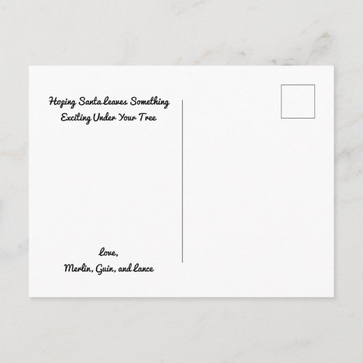 Alligator-kerstBriefkaart Briefkaart (Achterkant)