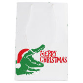 Alligator kerstcadeau tas medium cadeauzakje (Achterkant)