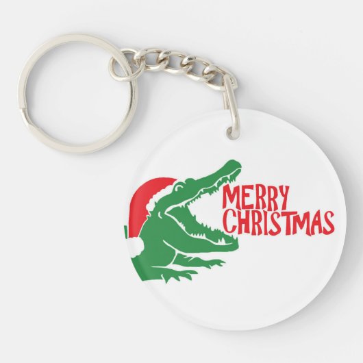 Alligator kerstmis sleutelhanger (Voorkant)