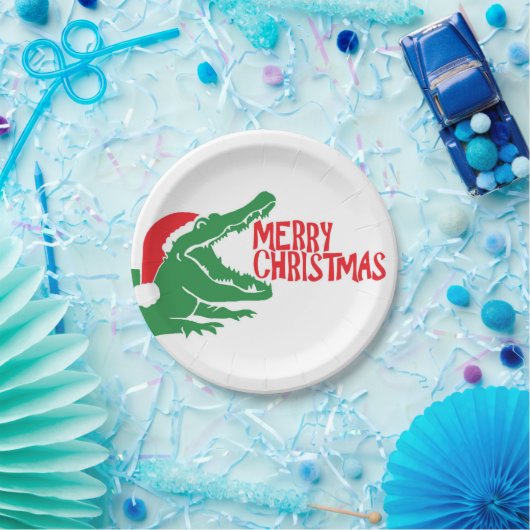 Alligator kerstpapier bord (Feest)