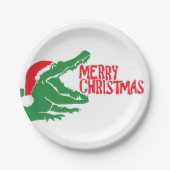 Alligator kerstpapier bord (Voorkant)