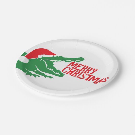 Alligator kerstpapier bord (Gekanteld)