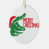 Alligator kerstversiering keramisch ornament (Rechts)