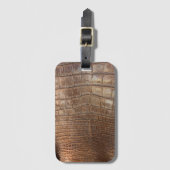 Alligator krokodil afbeelding is leren lookalike bagagelabel (Voorkant (verticaal))