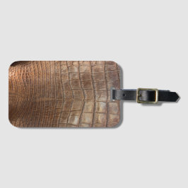 Alligator krokodil afbeelding is leren lookalike bagagelabel