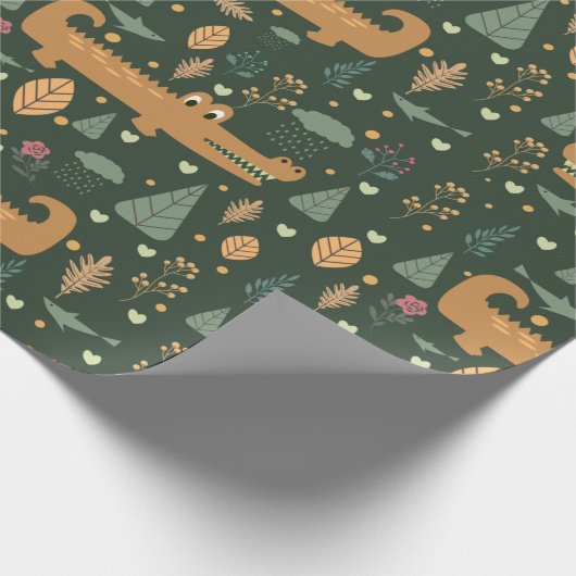 Alligator/krokodil Cadeaupapier (Hoek)