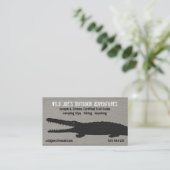 Alligator | Krokodil op houtstijl Visitekaartje (Staand voorkant)