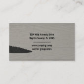 Alligator | Krokodil op houtstijl Visitekaartje (Achterkant)