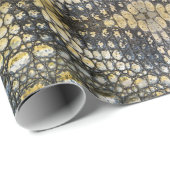 Alligator krokodil reptiel patroon huid cadeaupapier (Rol Hoek)