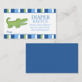 Alligator/krokodille Baby shower, luierspoeling Informatiekaartje (Voorkant / Achterkant)