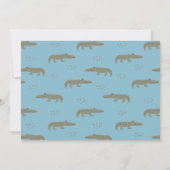 Alligator Krokodillenballon Boy 1e Verjaardag Foto Kaart (Achterkant)