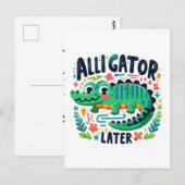 Alligator later briefkaart (Voorkant / Achterkant)