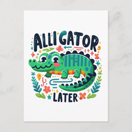 Alligator later briefkaart (Voorkant)