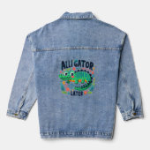 Alligator later denim jacket (Achterkant)