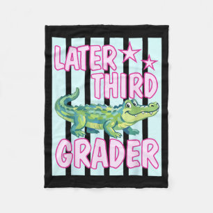 Alligator Later Derde Leerjaar Laatste Dag School Fleece Deken