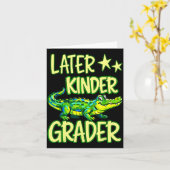 Alligator Later Kinder Grader Laatste Dag School E Kaart (Gele Bloem)